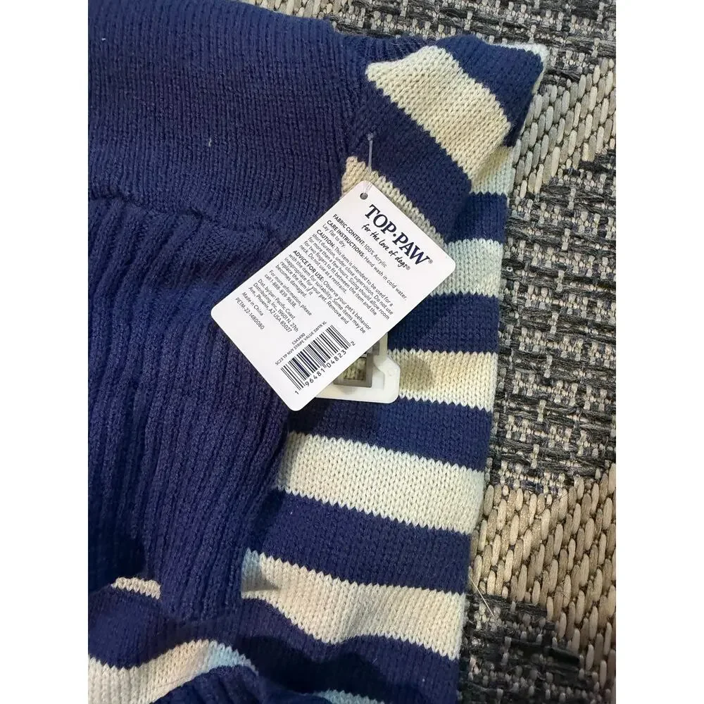 Top Paw Striped Dog Sweater Size XL